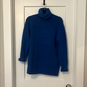 Blue Turtleneck Sweater